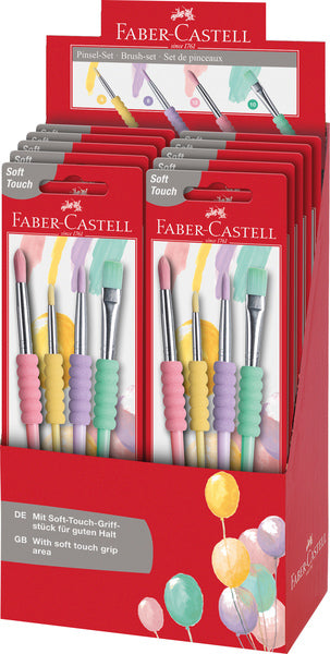 Faber Castell FC-481620 børstesæt soft touch 4 styks pastelfarver