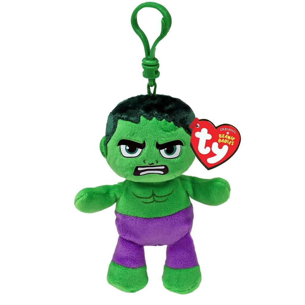 Ty beanie baby clip marvel krammelegetøj hulk 12 cm