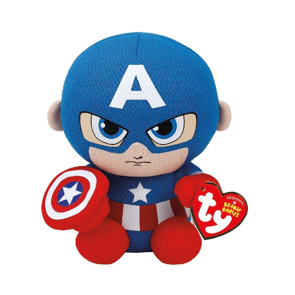 Ty beanie captain america, 15 cm