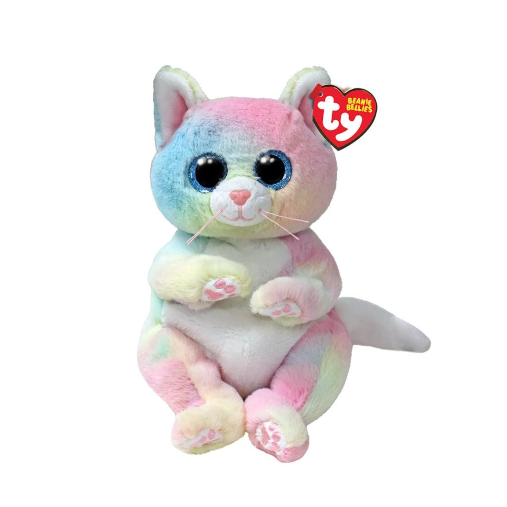Ty beanie baby maver jennie regnbue kat, 15 cm