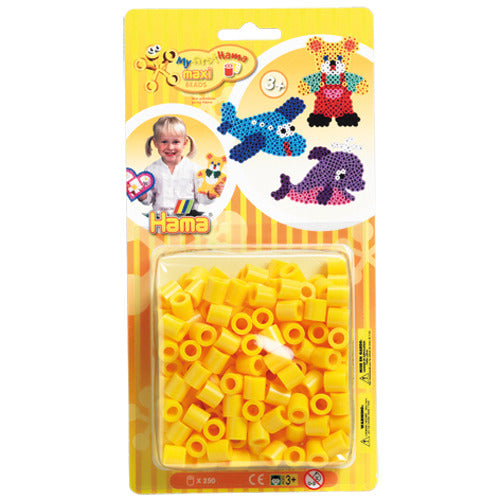 Hama jern på perler hama maxi jern på perler gul 250 stk