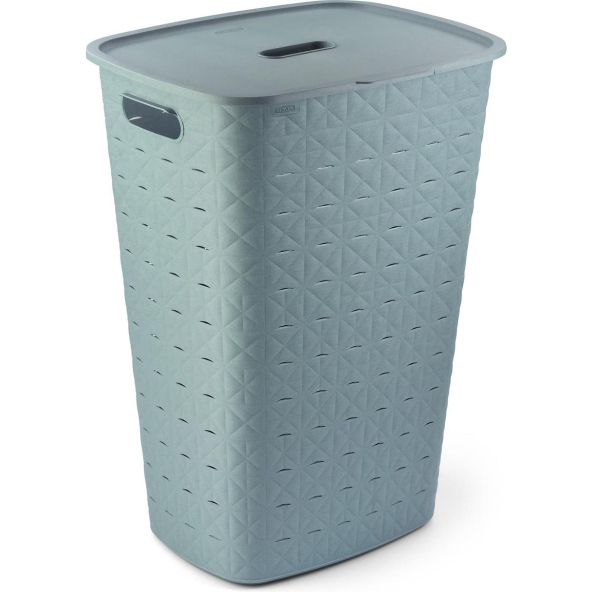 Curver softex vasketøjskurv med låg 56l blågrøn 42x31,6x60cm