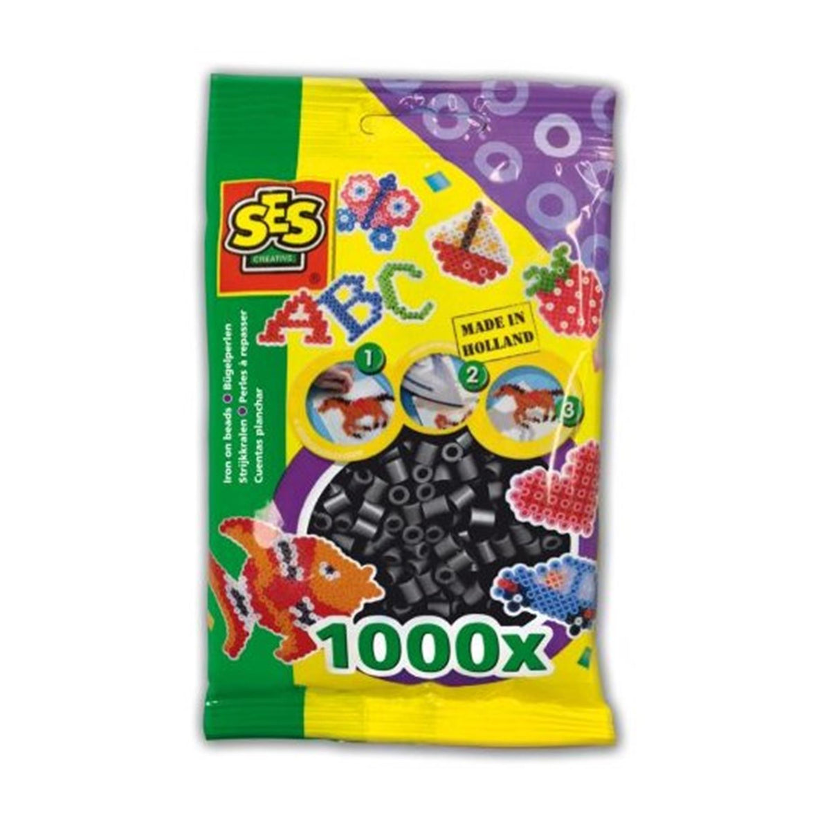Ses strygeperler sorte 1000 stk