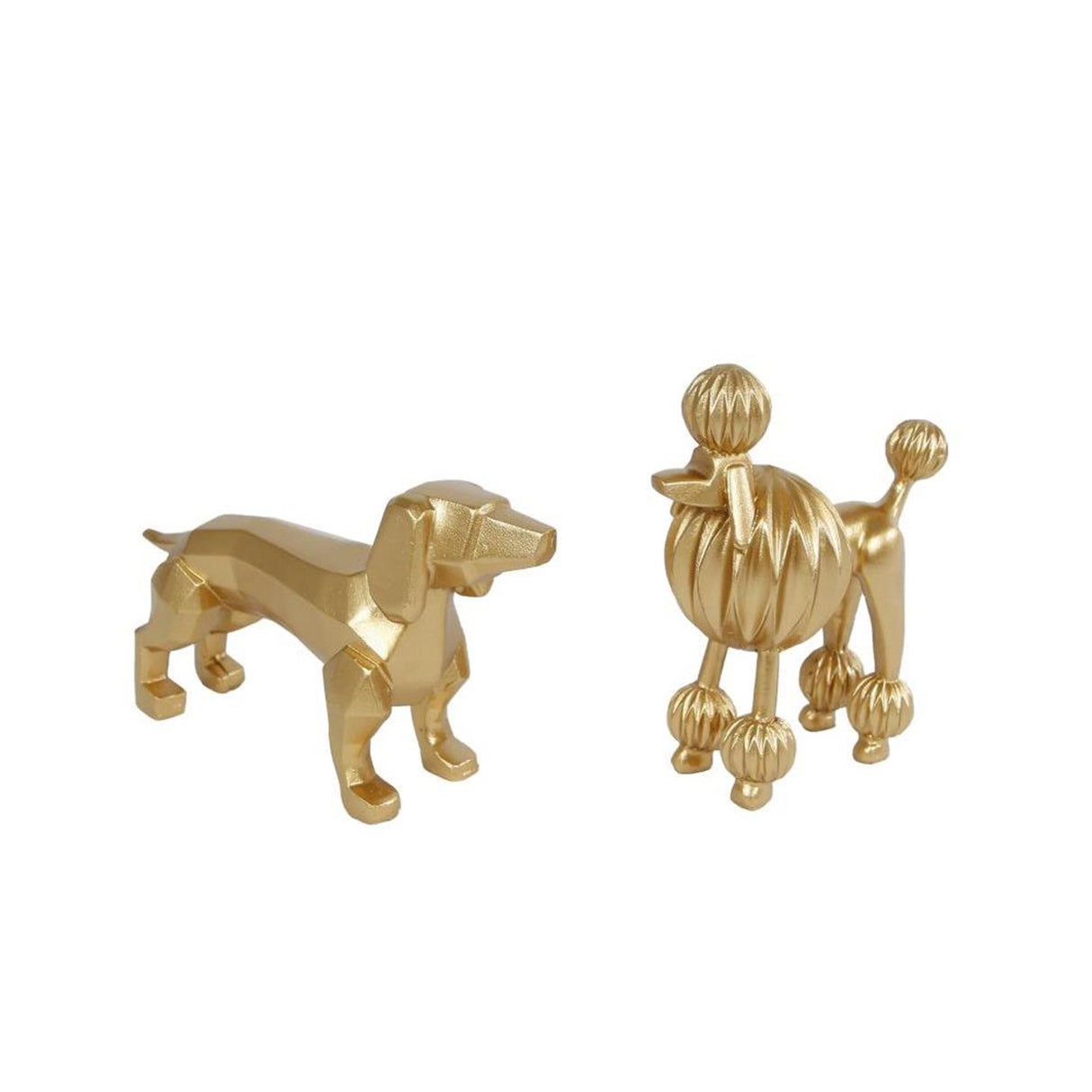 Cozydecor statue hund kiki polystone 12x3,8x6,2cm guld