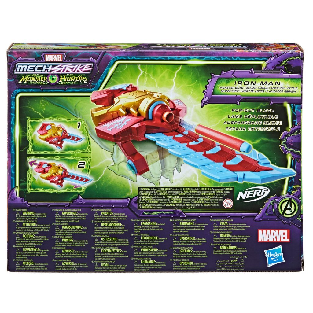 Nerf marvel mech strike monster hunters iron man + 3 pile