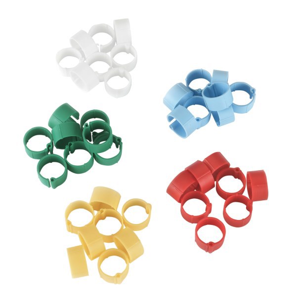 Plastclips 16 mm blandede farver 5x 20 stk i blister