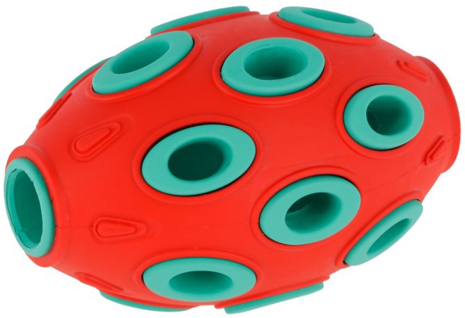 Produkter rugby toyfastic til at fylde rød turkis 12 x 7 5 cm