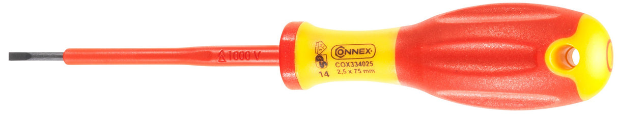 Connex produkter skruetrækker flad 2 5x75 isoleret 1kv