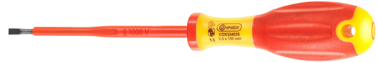 Connex produkter skruetrækker flad 3 5x100 isoleret 1kv 1c