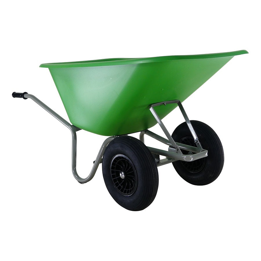 Altrad produkter trillebør forza 165l HDPE beholder grøn 2 pneumatisk dækhjul
