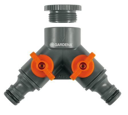 Gardena produkter 2-vejs ventil 21 mm 1 2 og 26 5 mm 3 4
