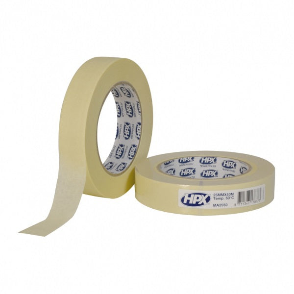 Hpx produkter afdækningstape afdækningstape 100 c cremehvid 50mm x 50m