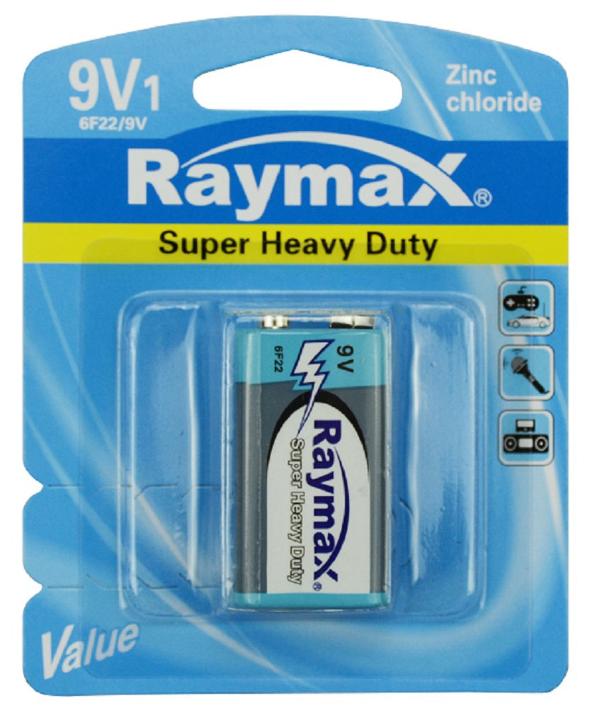 Raymax produkter batteri 6f22p zink e 9v x1st
