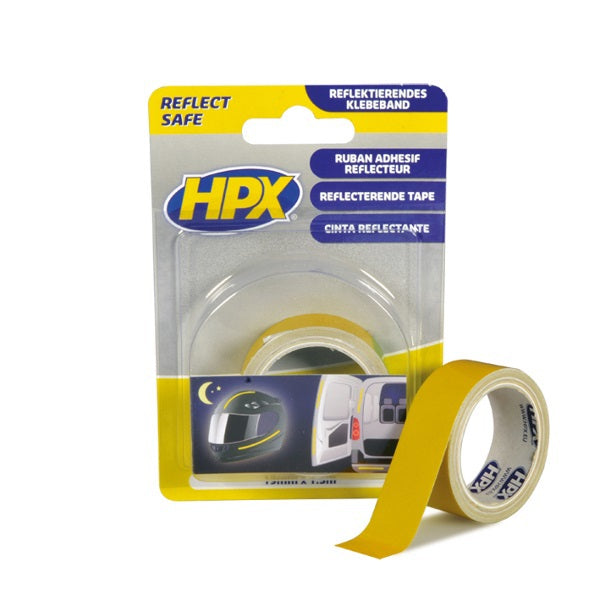 Hpx produkter reflekterende tape gul 19mm 1 50 mtr