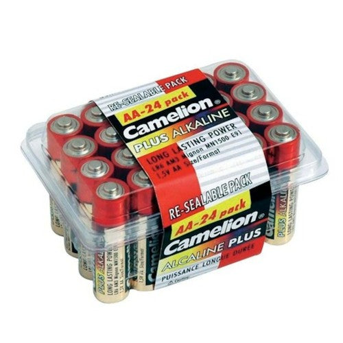 Camelion AA alkaliske batterier pr. 24