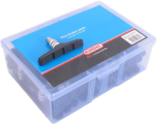 Bremseklodser V-brake 72 x 15 mm sort 50 stykker