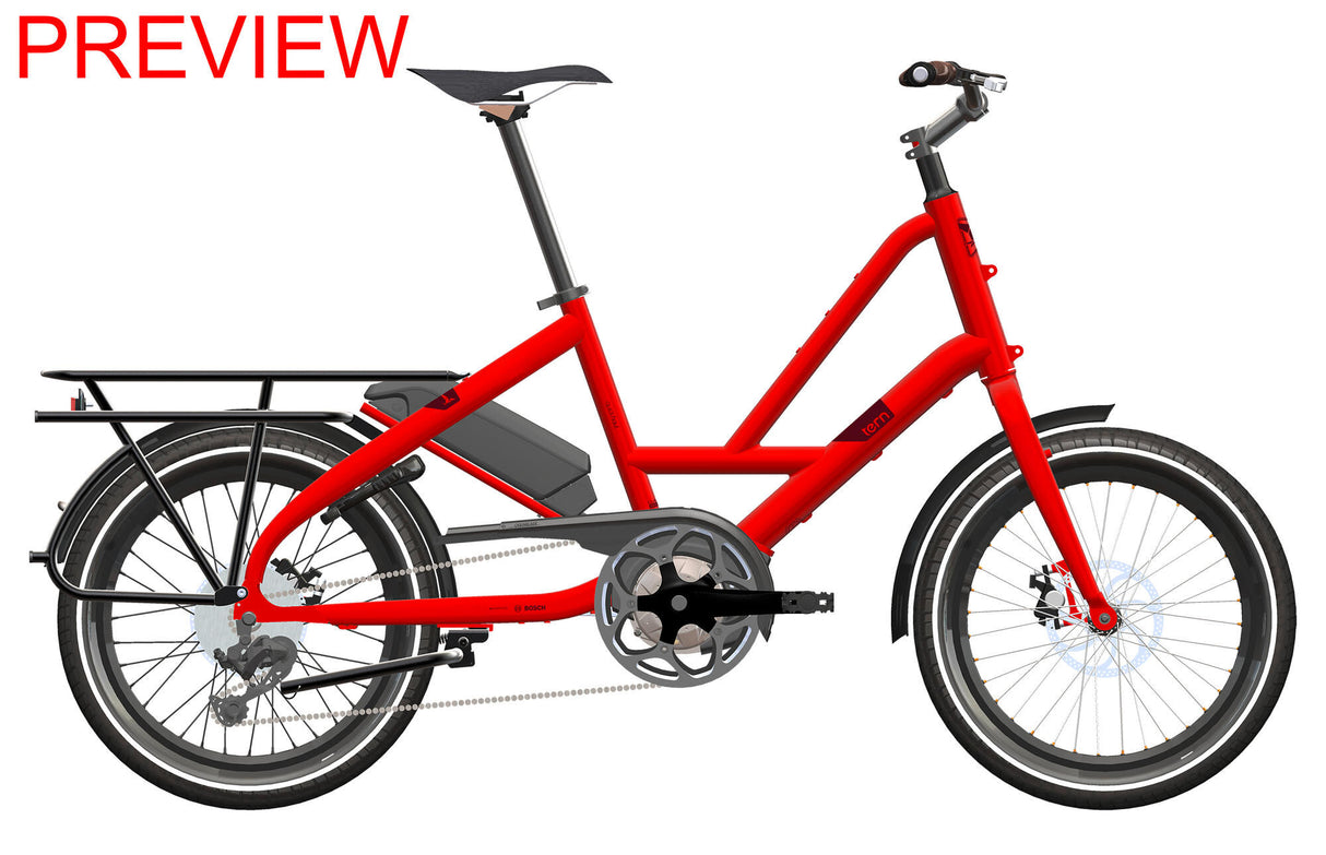Tern elektrisk kompakt cykel quick haul p5i (#1) ebike quick haul p5i 5sp rød