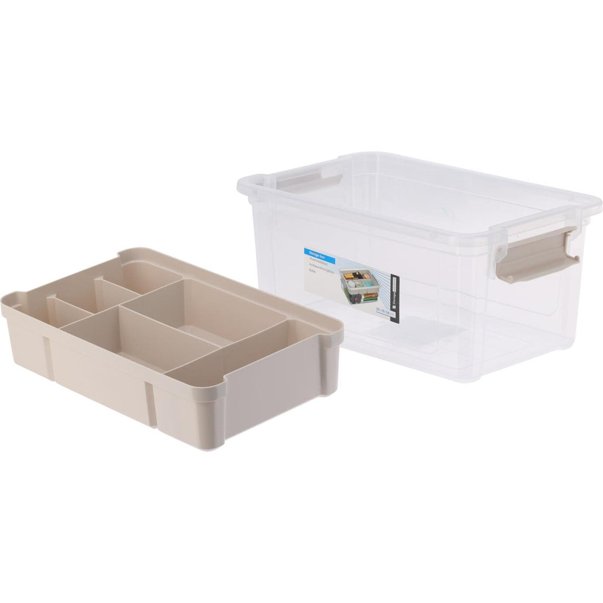 Storage solutions opbergbox kunststof met inzet 5l 29x19x14cm