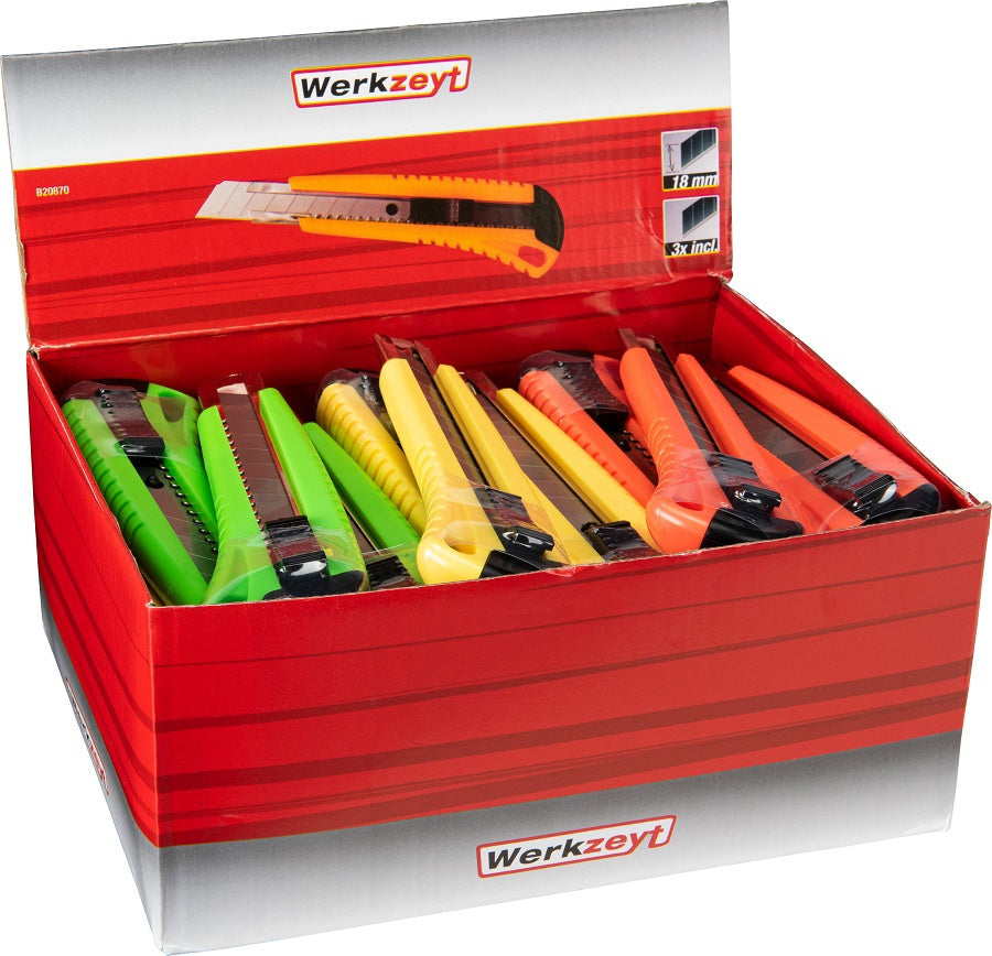 Con:p snap-off kniv 18mm plastikboks - b20870