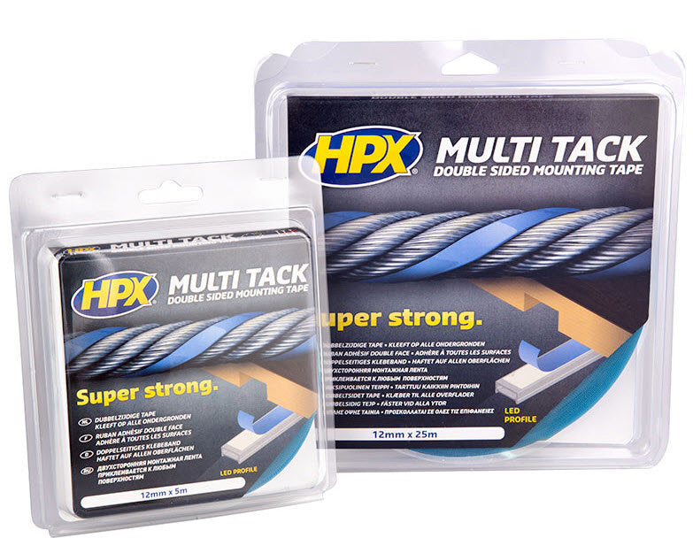 Hpx produkter dobbeltsidet multi tack tape semi transparent 12mm x 5m