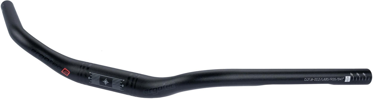 Ergotec styr trekking styr trekking 31,8 mm sort