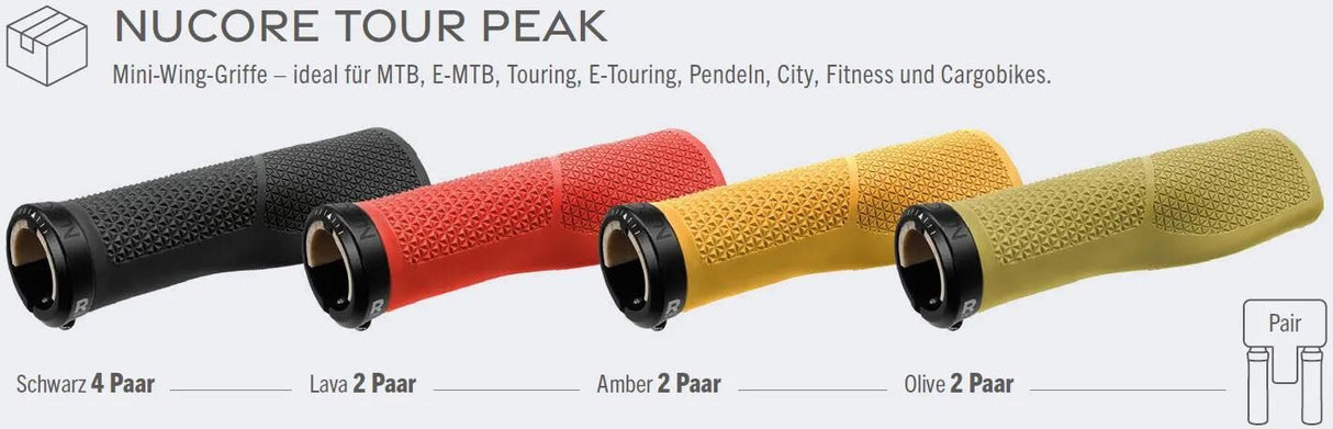 Herrmans griff nucore tour grips tour peak startpakke