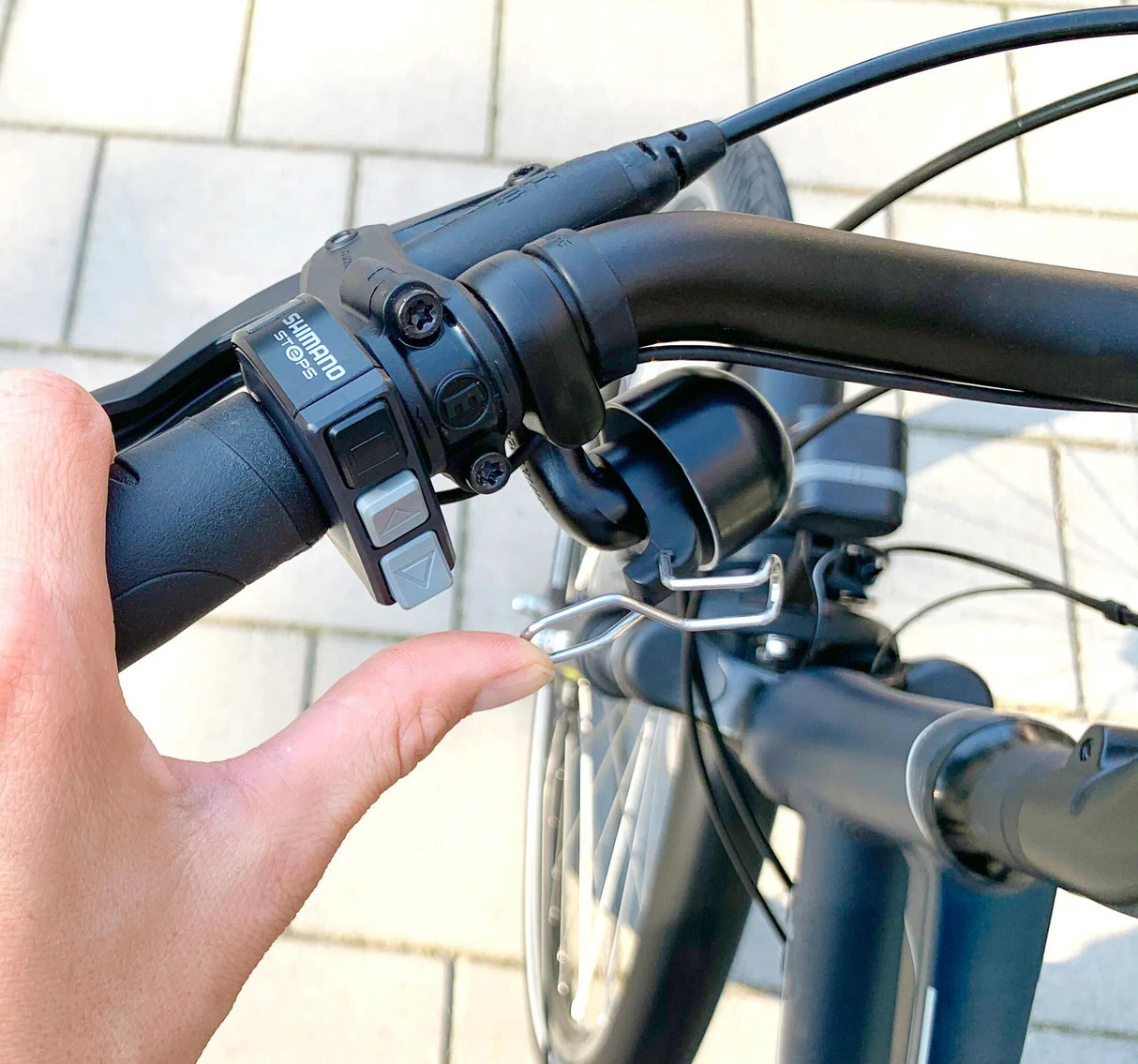 Widek cykelklokke e-cykelklokke e-cykel sort sølv