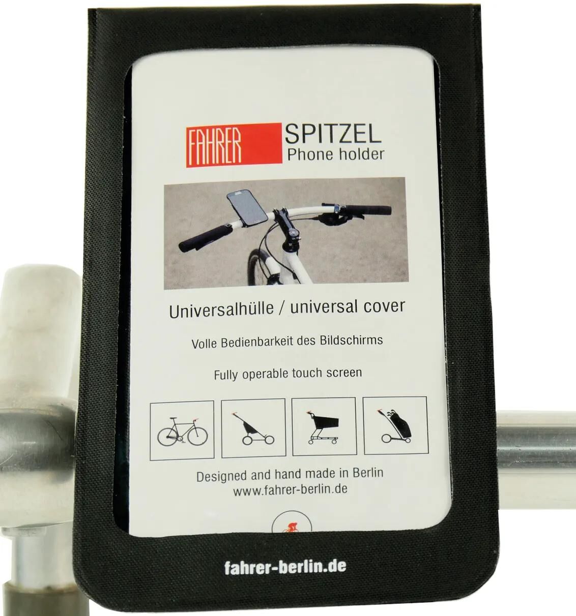 Fahrer smartphone holder spitzel smartphone beslag spitzel sort