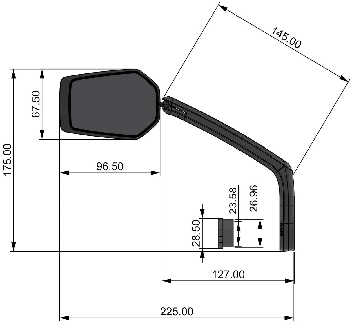 Contec bakspejl e-view evo gl ct bakspejl e-vie evo gl dazz m.g-link