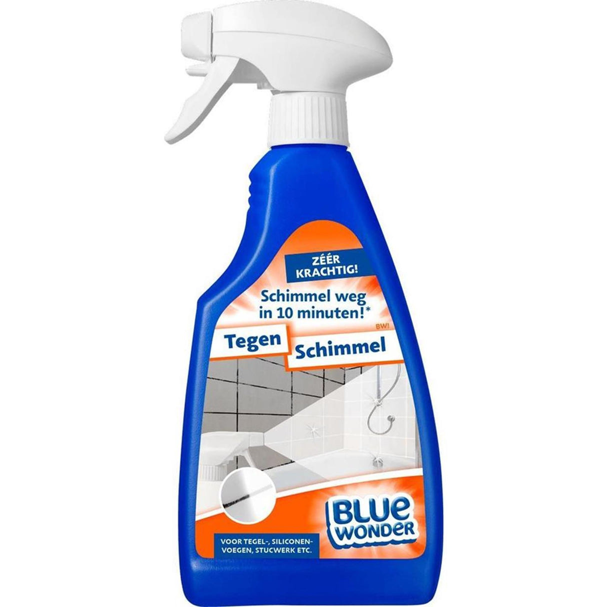 Blue wonder anti-skimmel spray 500ml til fliser, silikonefuger, gips mm.