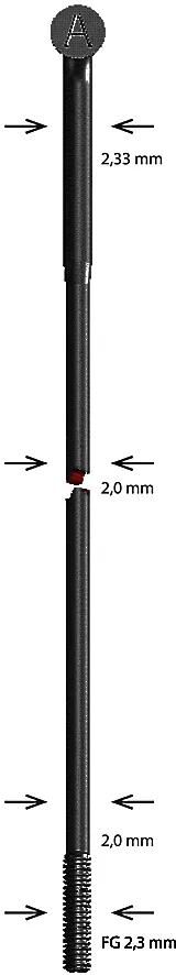 Alpina speiche eger st.stål 294mm sort