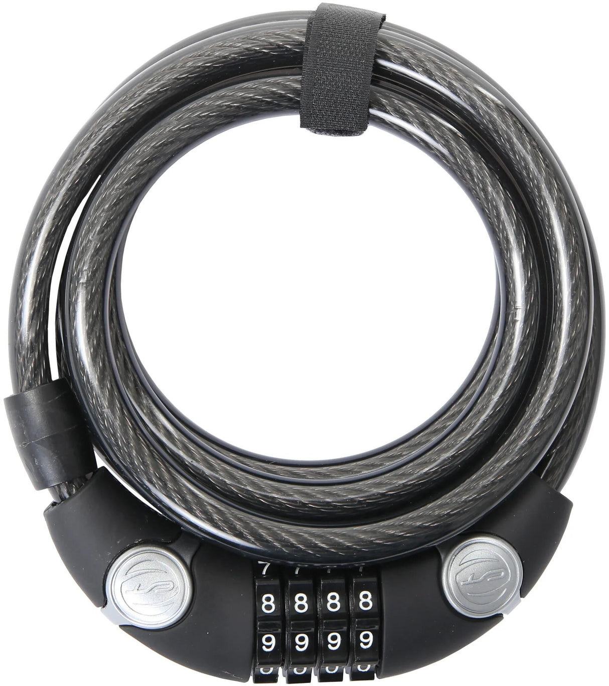 Contec nummer spiral kabellås ecoloc ct coiled cab.lock ecoloc 12mm x 185cm sort