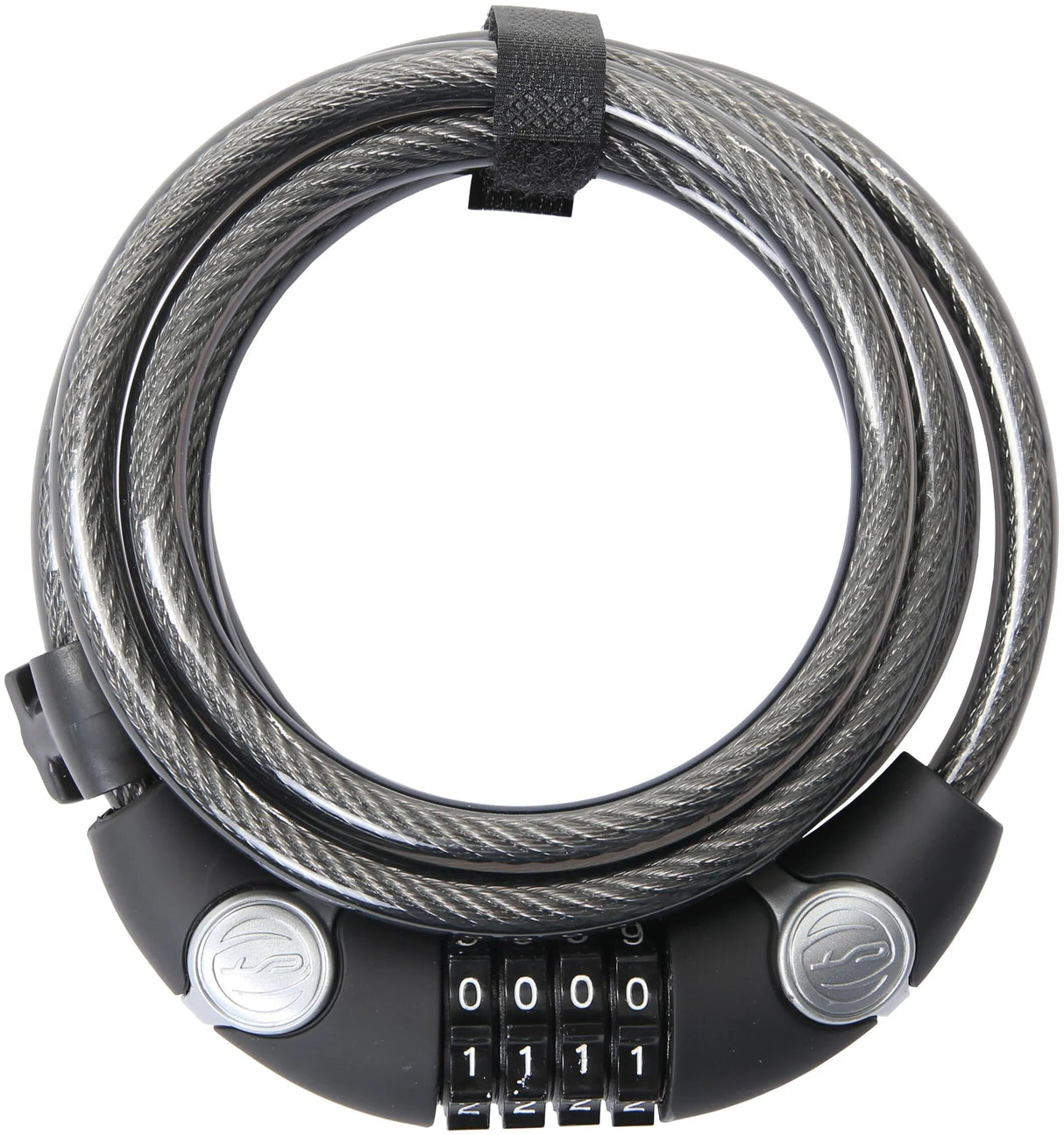 Contec nummer spiral kabellås ecoloc ct coiled cab.lock ecoloc 10mm x 185cm sort