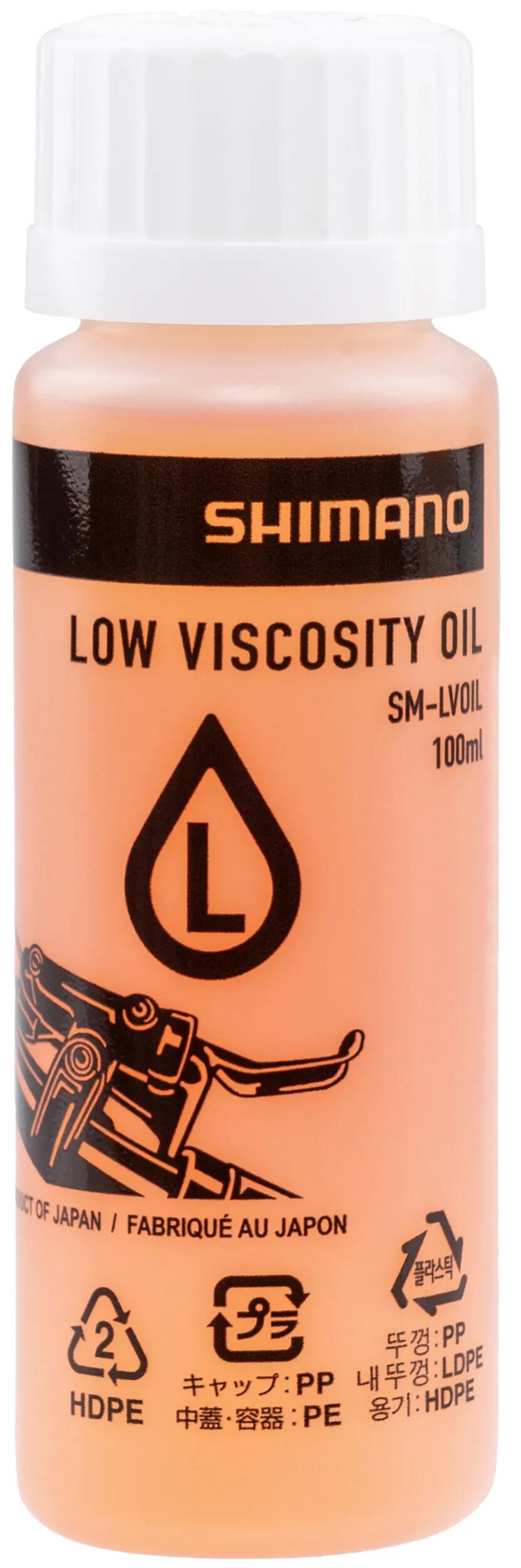 Shimano bremsevæske mineralolie lav 100 ml skive lav viskositet