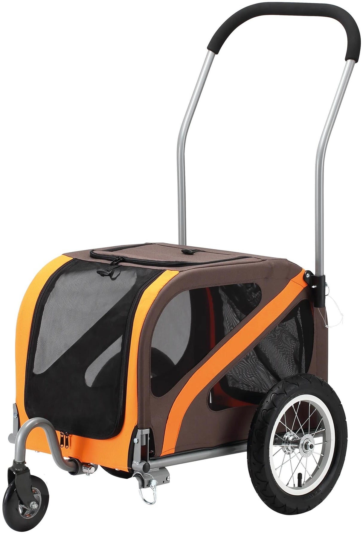 Blå fugl cykel hundevogn mini mini hundetrailer 12 brun orange