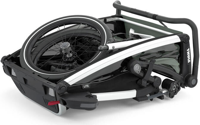 Thule cykel-barnevogn vogn lite dobbelt. barnevogn chariot lite 2 aga.grøn