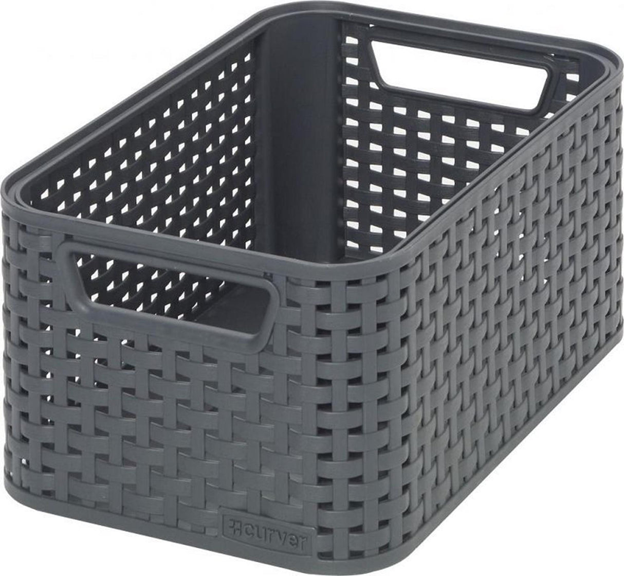Curver stil kurv i rattan stil antracit 12,9x28,5x19,4 cm