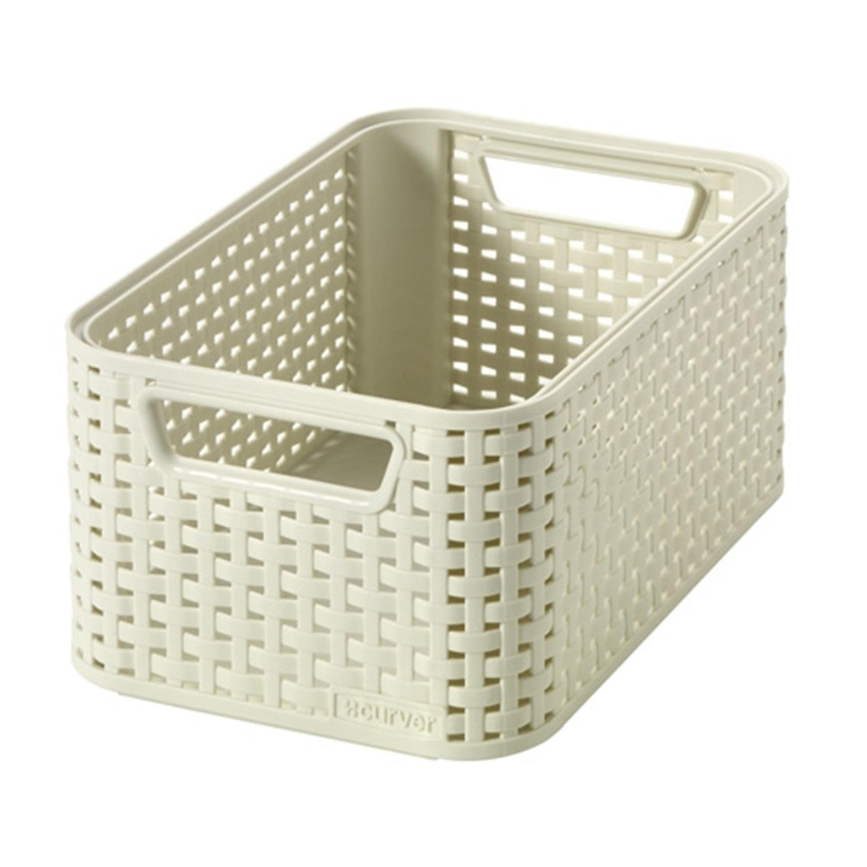 Curver stil kurv i rattan stil elfenben 12,9x28,5x19,4 cm