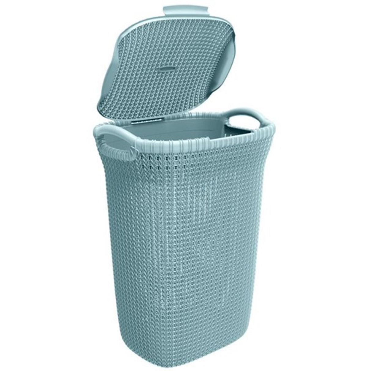 Curver strik vasketøjsboks 57 liter disty blue 43x34xh61cm