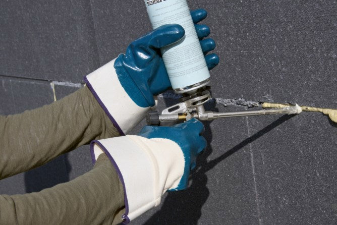 Keron produkter handske blå NBR med hætte