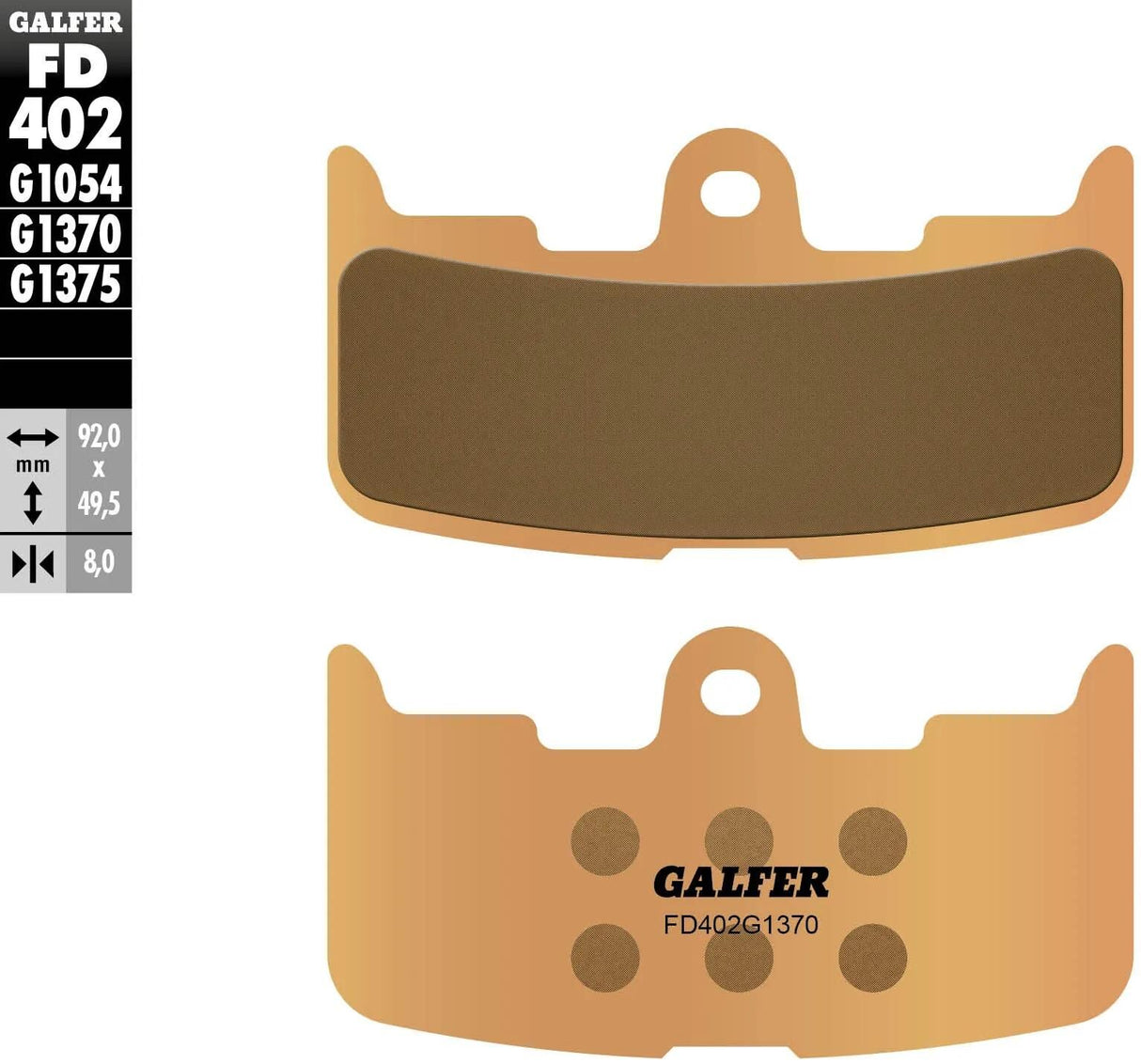 Galfer bremseklodser fd402 bremseklodser fd402 g1370 sint.metal street