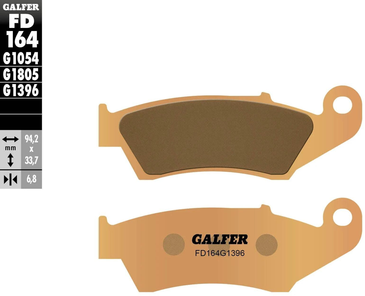 Galfer bremseklodser fd164 bremseklods fd164 g1396 sintret metal