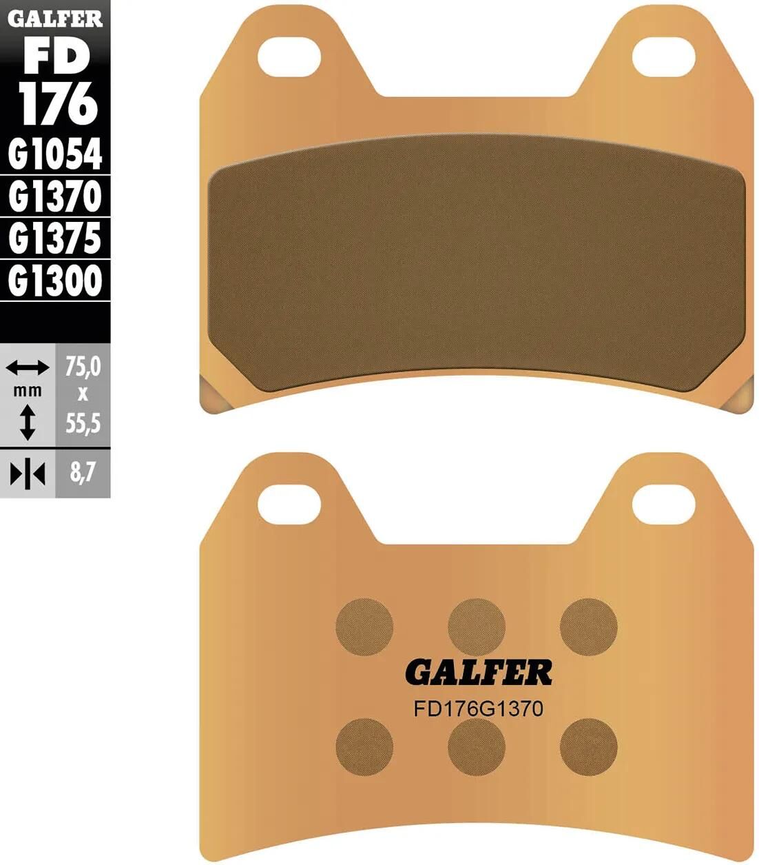 Galfer bremseklodser fd176 sintrede bremseklodser fd176 g1370
