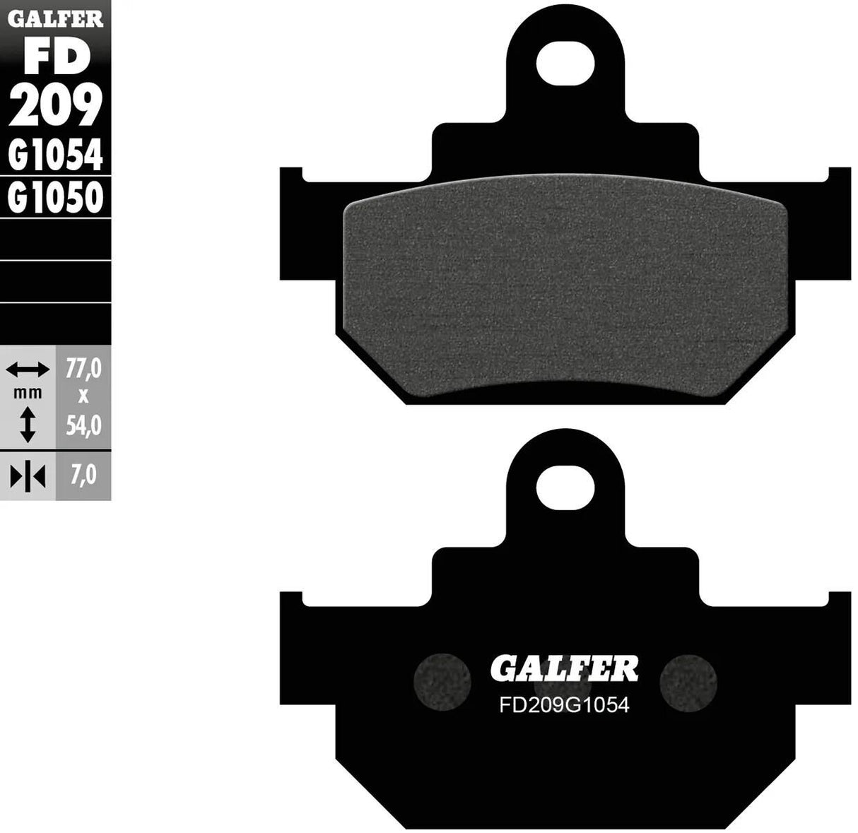 Galfer bremseklodser fd209 bremseklodser fd209 g1054 organisk standrd