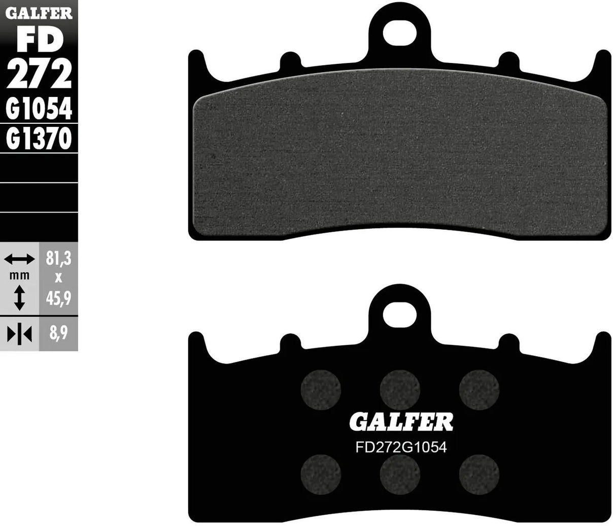 Galfer bremseklodser fd272 bremseklodser fd272 g1054 organisk standard