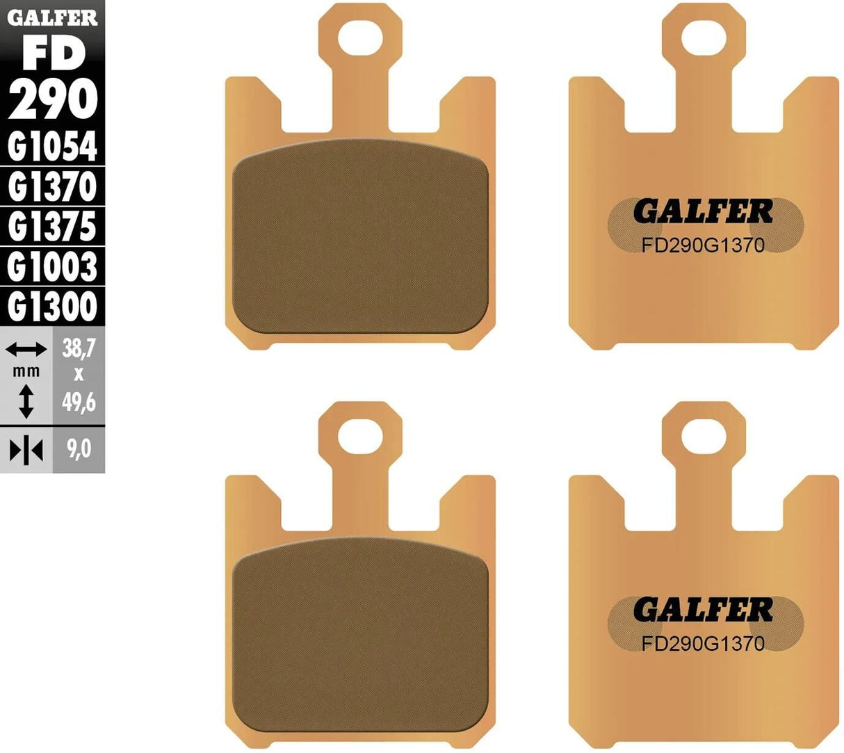 Galfer bremseklodser fd290 bremseklodser fd290 g1370 sint.metal street
