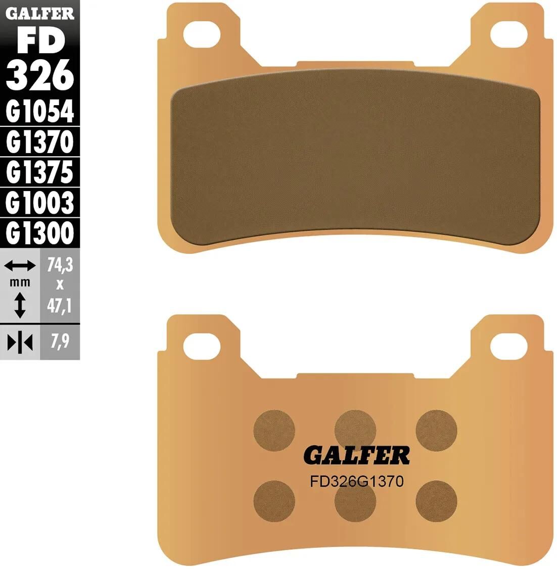 Galfer bremseklodser fd326 sintrede bremseklodser fd326 g1370