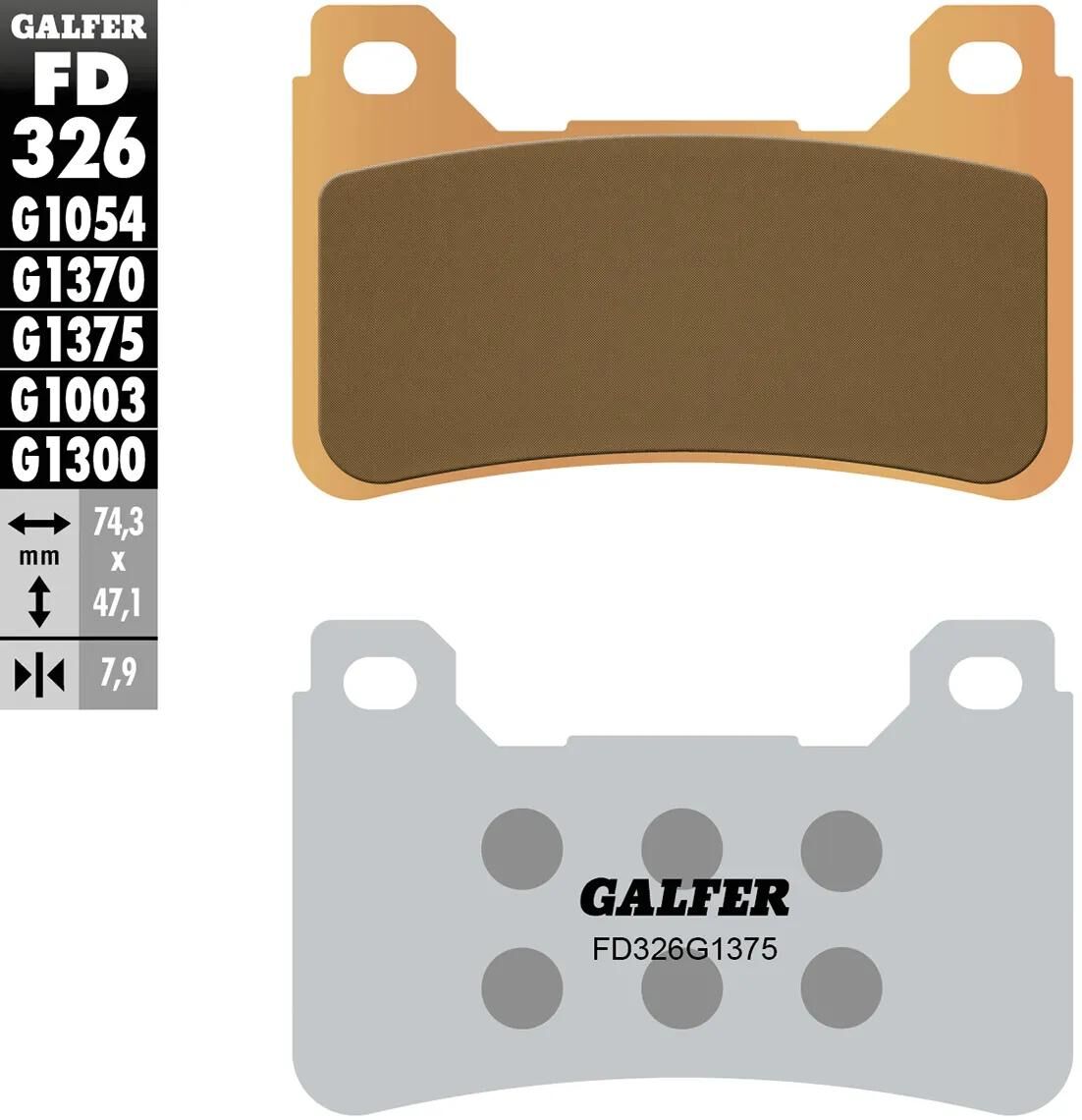 Galfer bremseklodser fd326 sintrede bremseklodser fd326 g1375