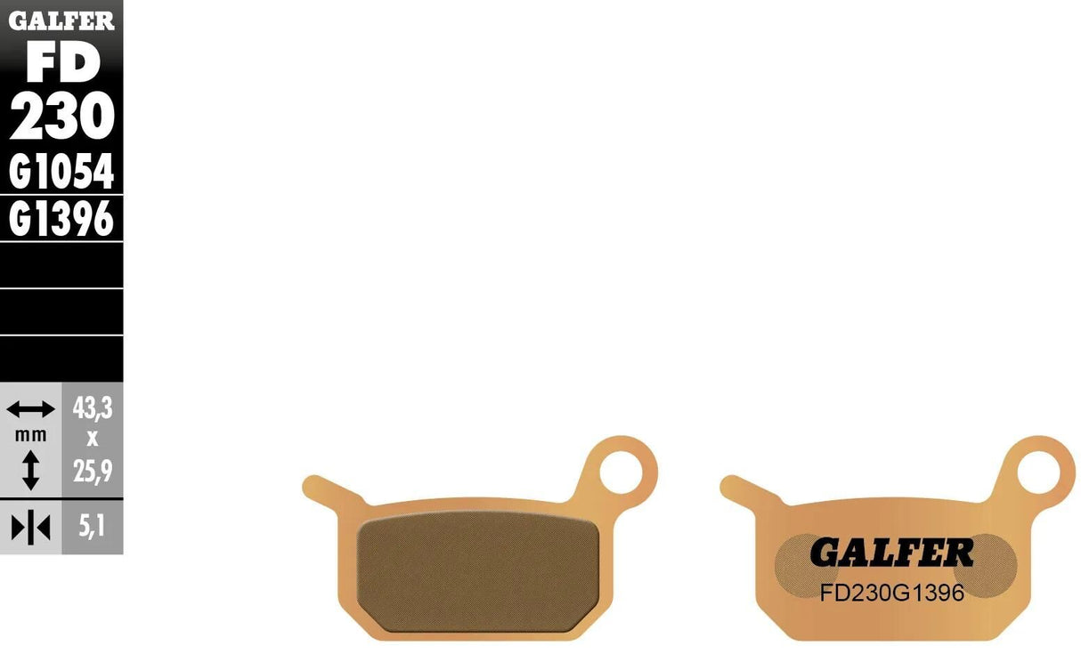 Galfer bremseklodser fd230 bremseklods fd320 g1396 sint. metal off-road