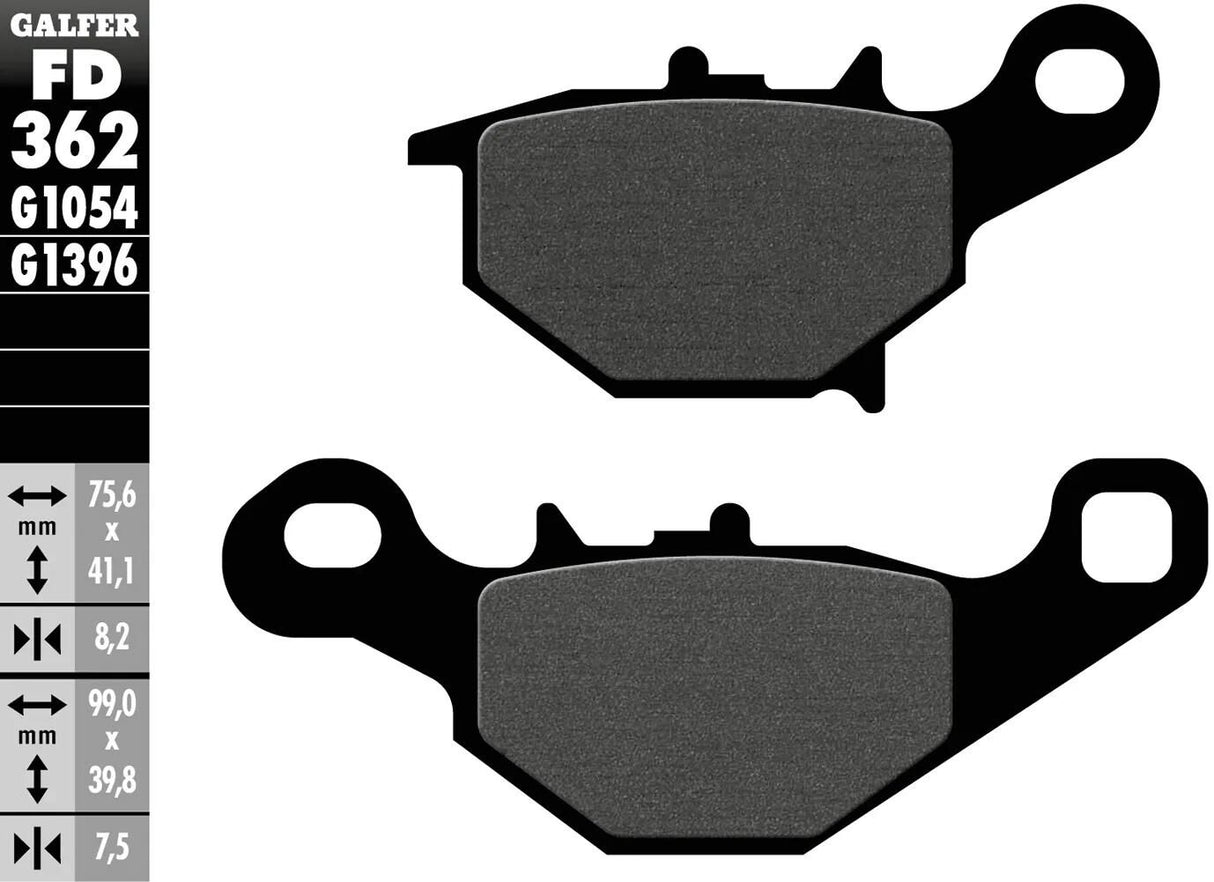 Galfer bremseklodser FD362 bremseklods FD362 G1054 organisk standard